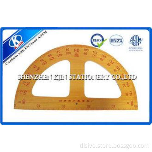 Long Wooden Teaching Ruler Set Protactor Setsquare Compasse